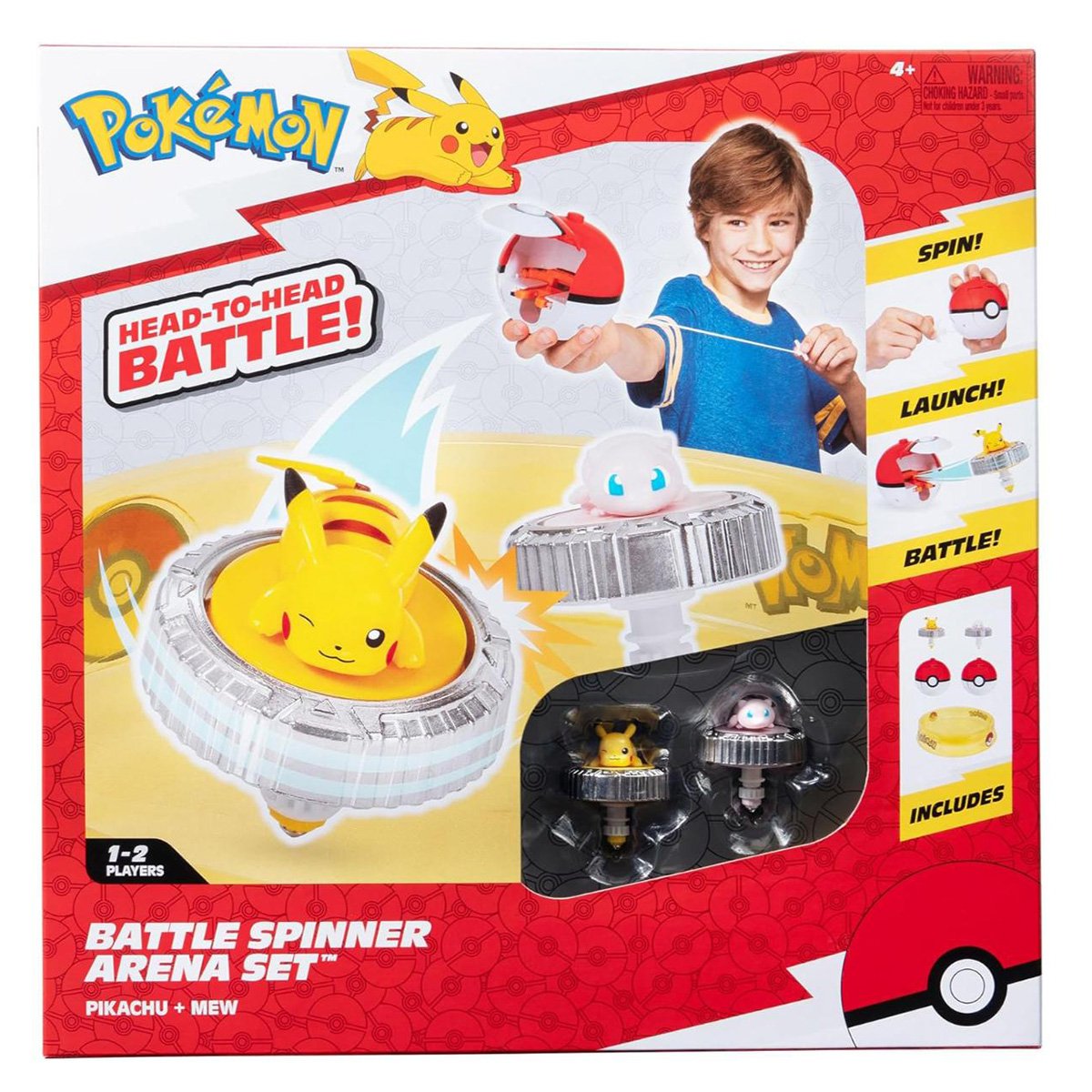 Set de joaca cu doua figurine, Pokémon Battle Spinner Arena