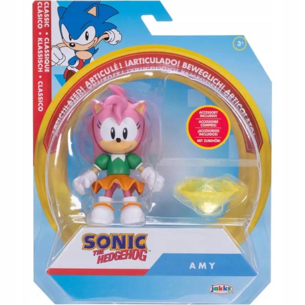 Figurina articulata cu accesoriu, Sonic the Hedgehog, Amy, 10 cm