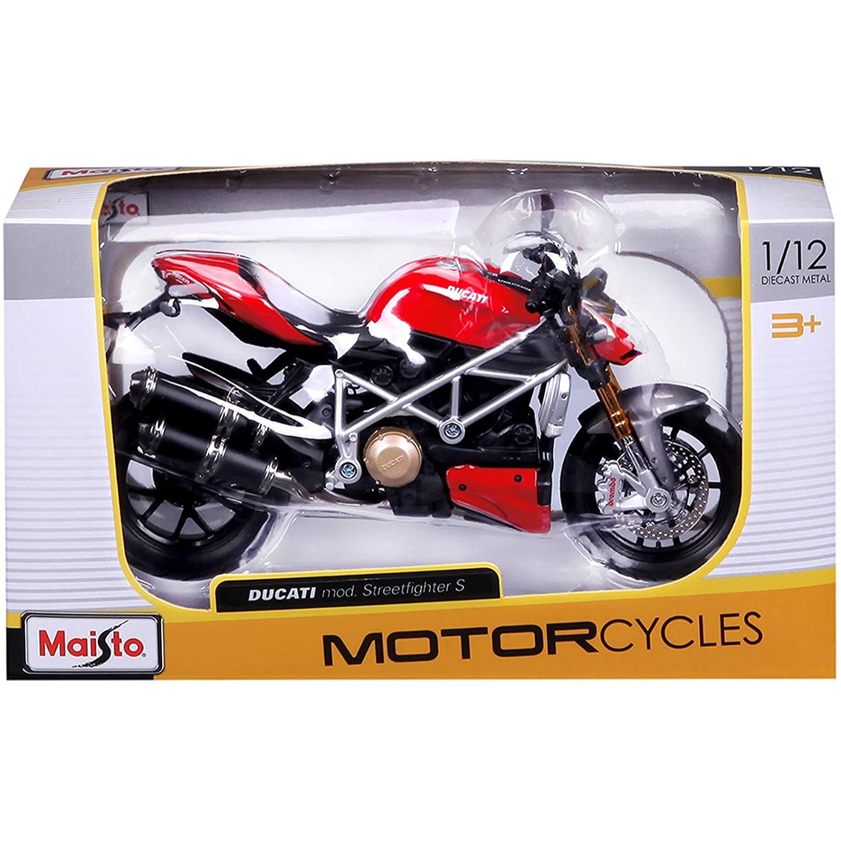 Motocicleta Maisto, Ducati Mod Streetfighter, 1:12 Maisto imagine noua responsabilitatesociala.ro