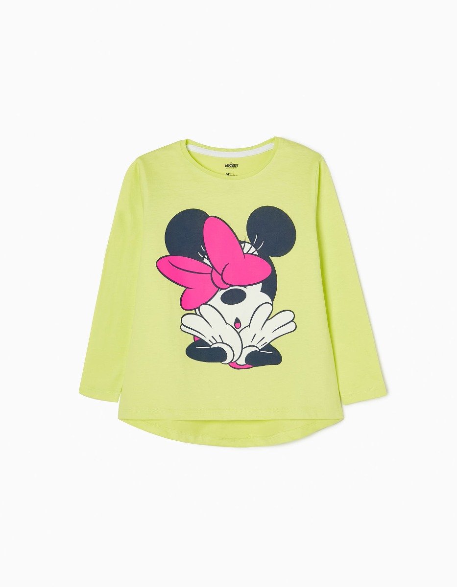 Tricou cu maneca lunga, Minnie, Zippy, lime