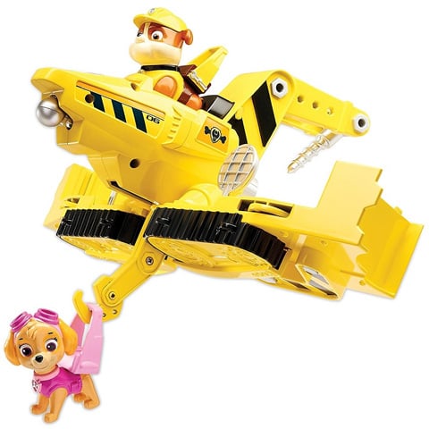 vehicule flip fly paw patrol - rubble