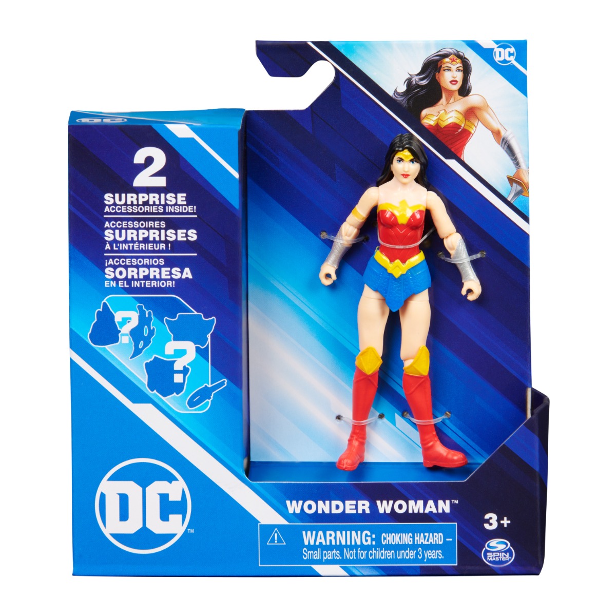 Figurina cu 2 accesorii surpriza, DC Universe, Wonder Woman, 10 cm, 20137131