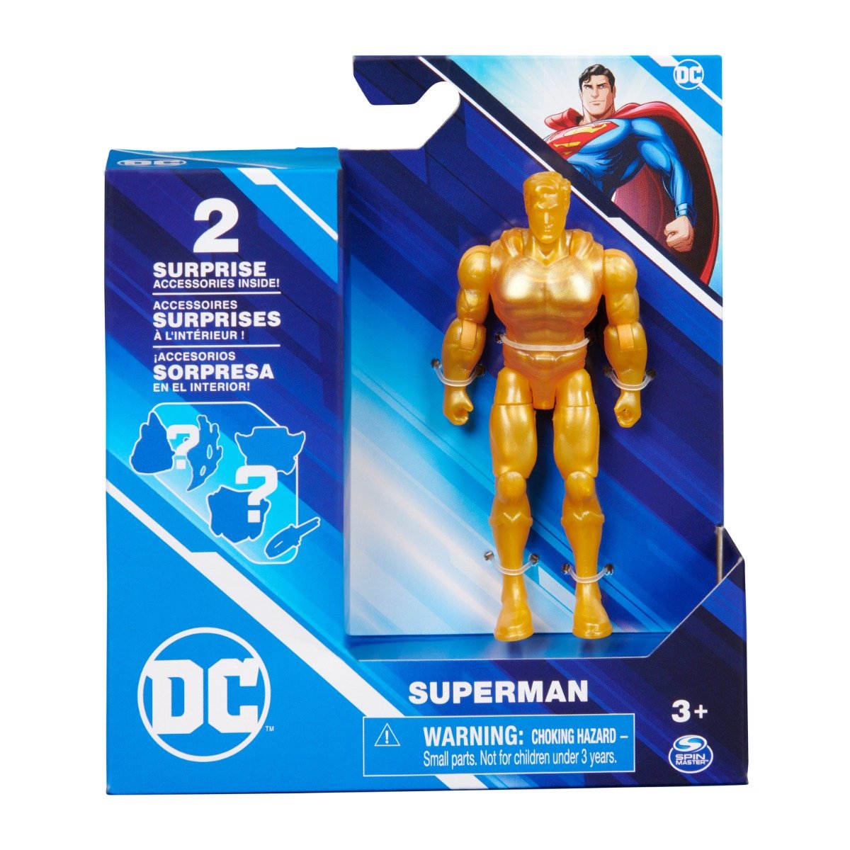 Figurina cu 2 accesorii surpriza, DC Universe, Superman, 10 cm, 20137142