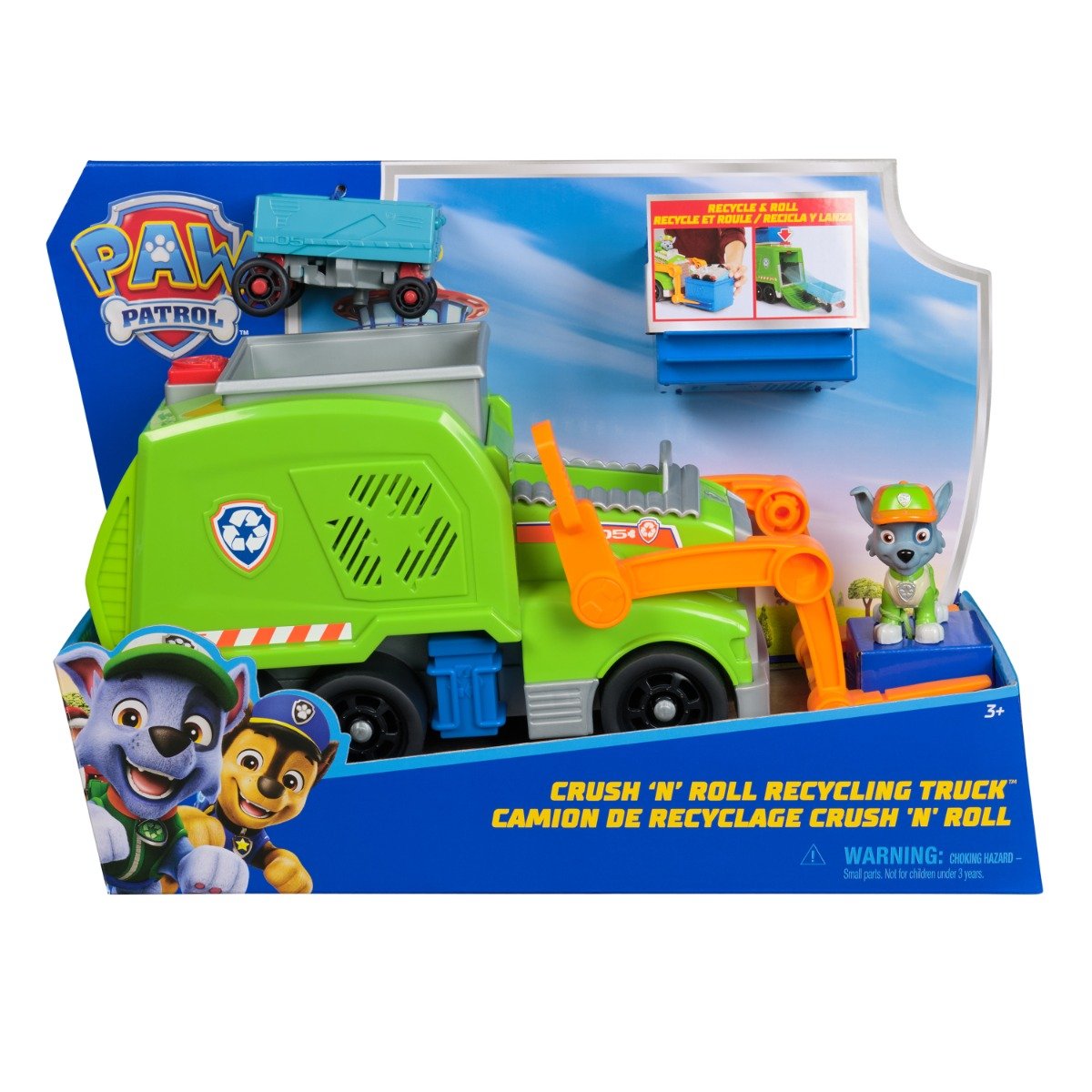 Camion de reciclare cu figurina, Paw Patrol, Rocky, 6071248