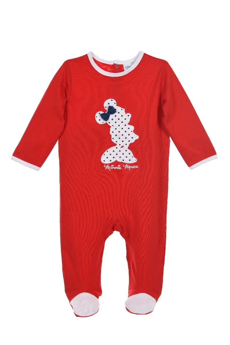 Salopeta bebe cu imprimeu Disney Minnie Mouse, Rosu Disney Minnie Mouse