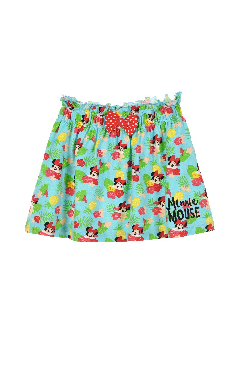 Fusta scurta cu imprimeu minnie, turcoaz