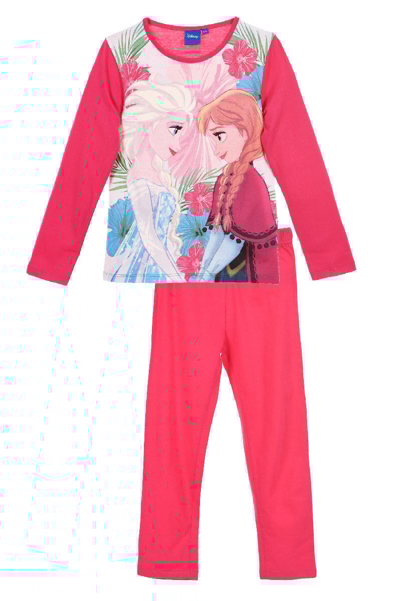Pijama cu imprimeu frozen, fucsia
