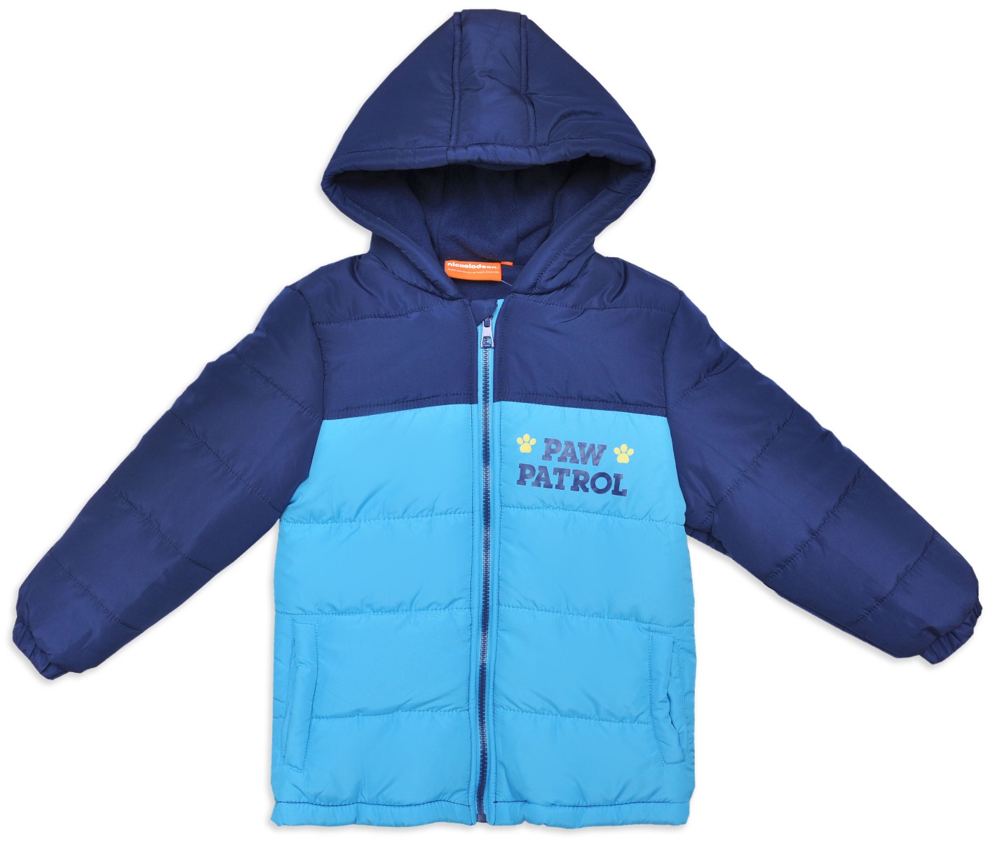 Geaca cu gluga si imprimeu paw patrol, ready action, albastru