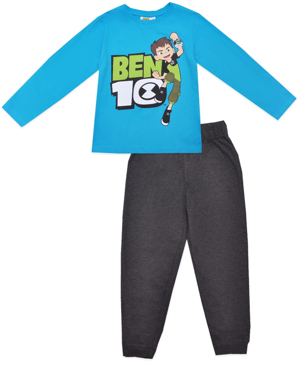 Pijama de baieti cu imprimeu Ben Ten, Blue/Negru