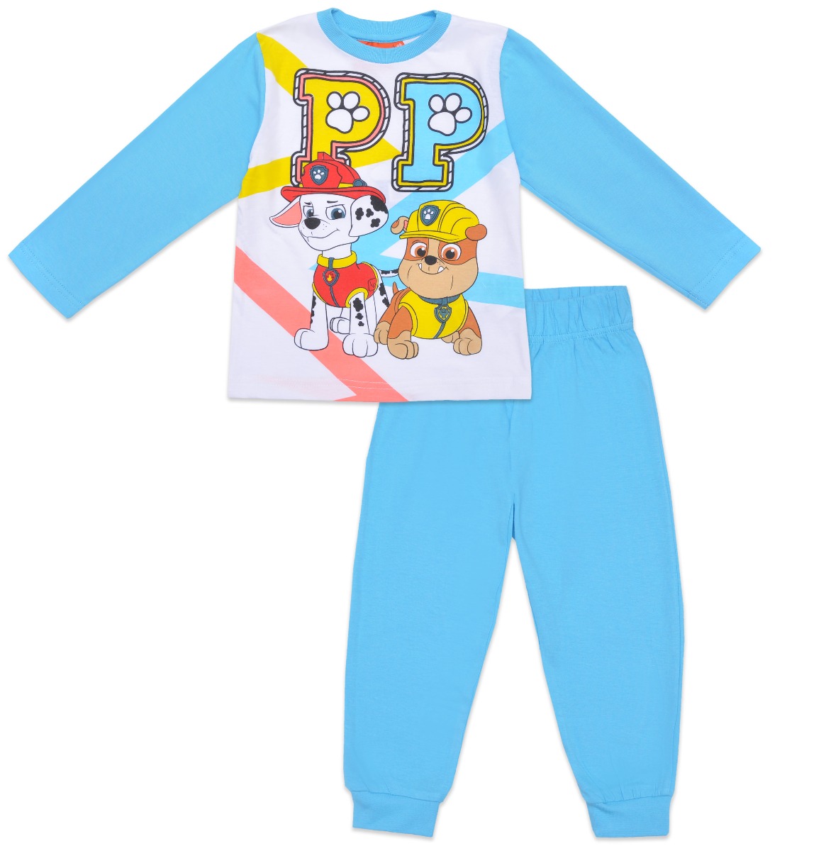 Pijama de baieti cu imprimeu Paw Patrol, Turcoaz