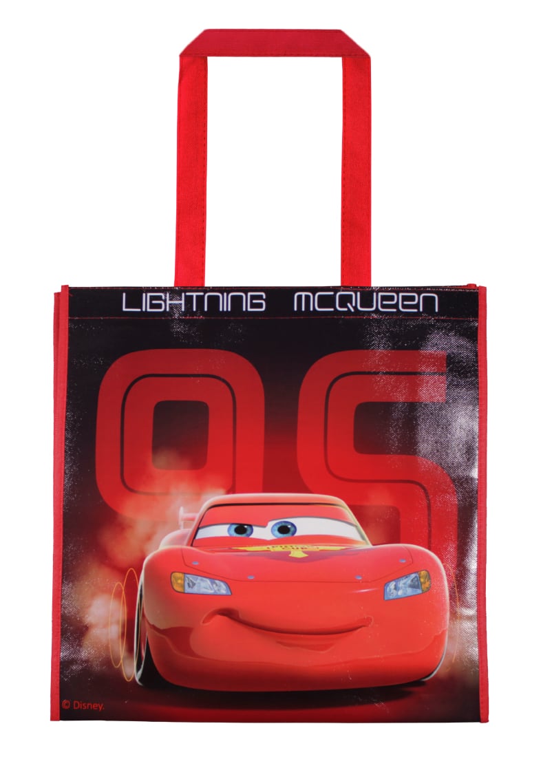 Sacosa de cumparaturi cu imprimeu disney cars, rosu