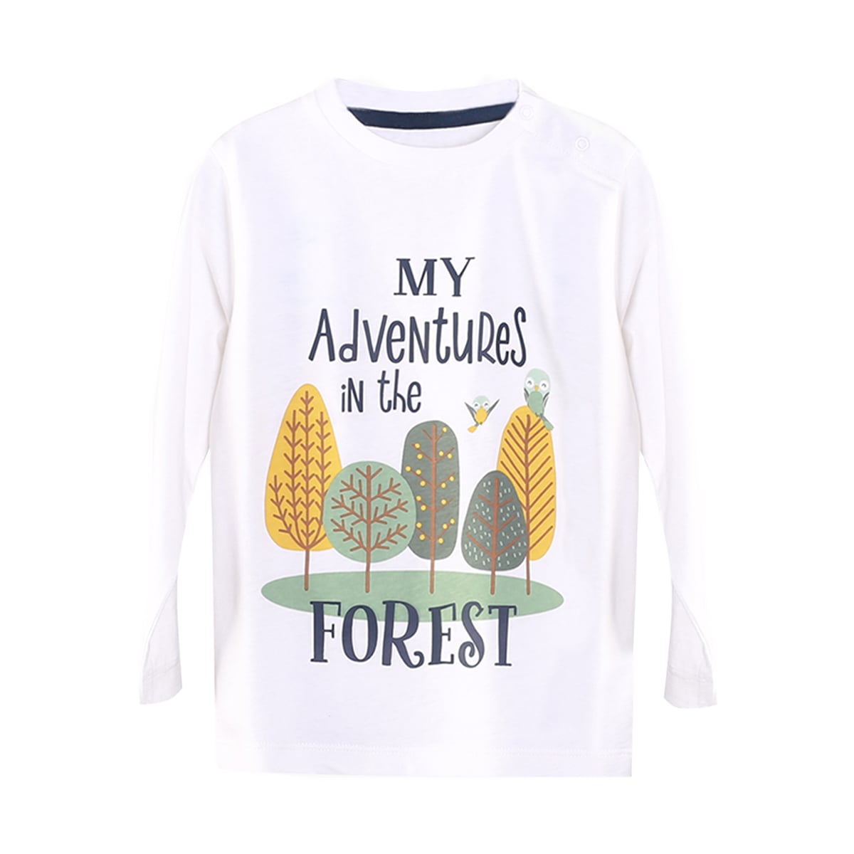 Tricou cu maneca lunga si imprimeu frontal Zippy, Alb