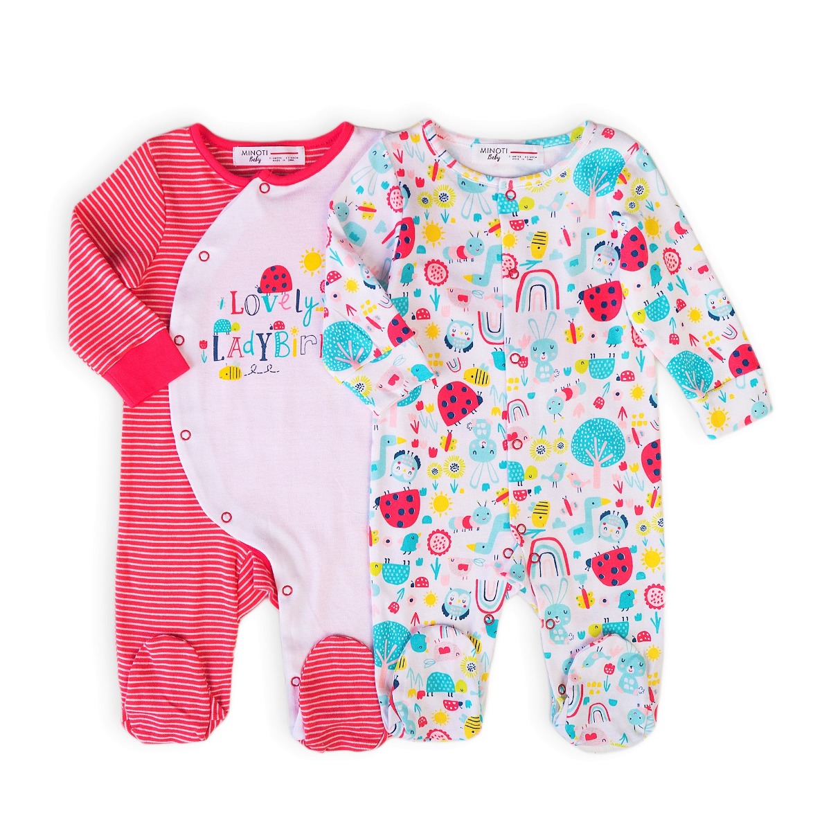 Set 2 bucati salopeta bebe minoti ladybug