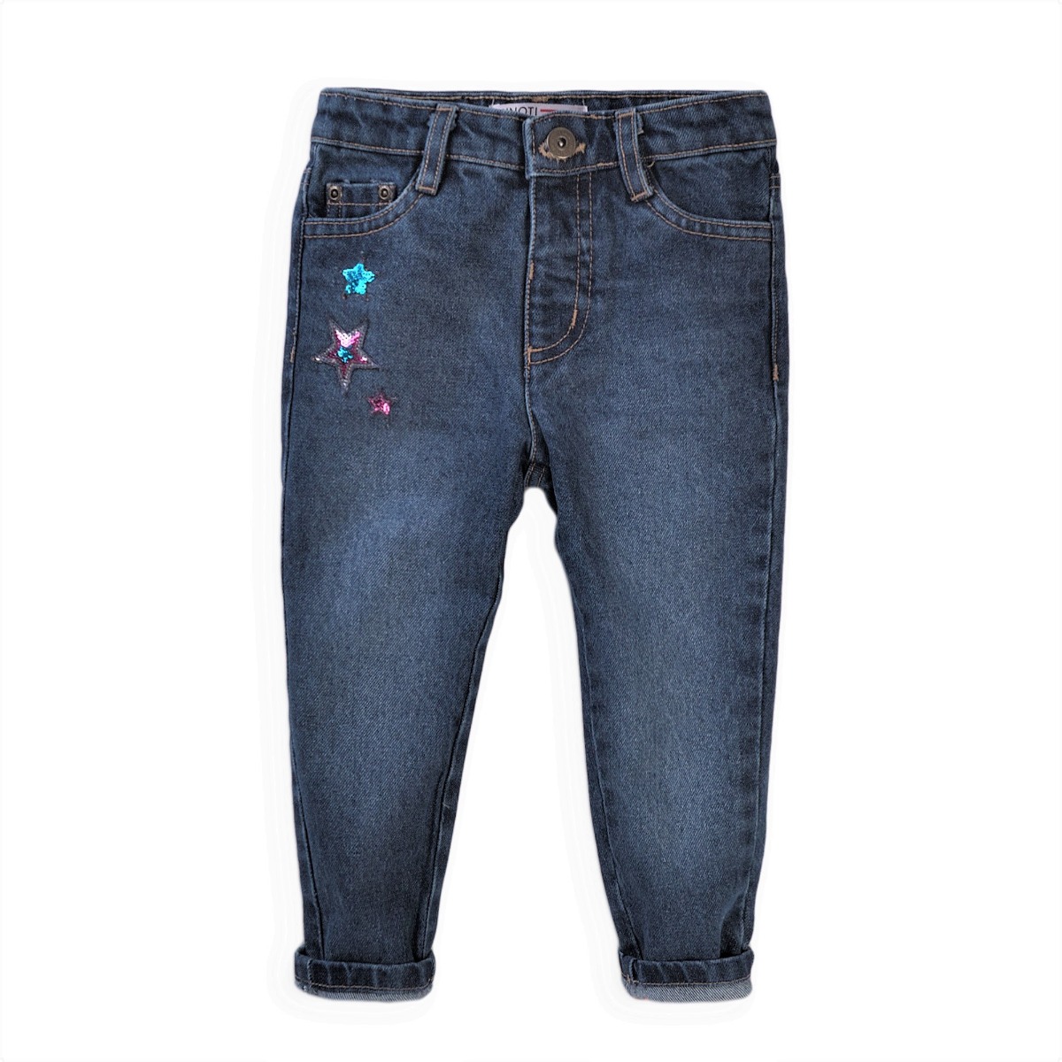 Pantaloni tip jeans cu paiete Minoti French Minoti imagine noua