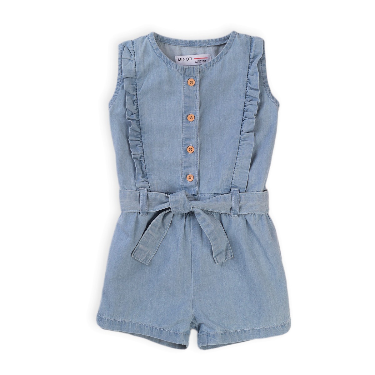 Salopeta denim cu snur in talie Minoti Daisy