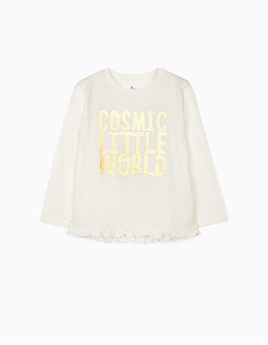 Tricou cu maneca lunga si imprimeu Zippy Cosmic Little World noriel.ro