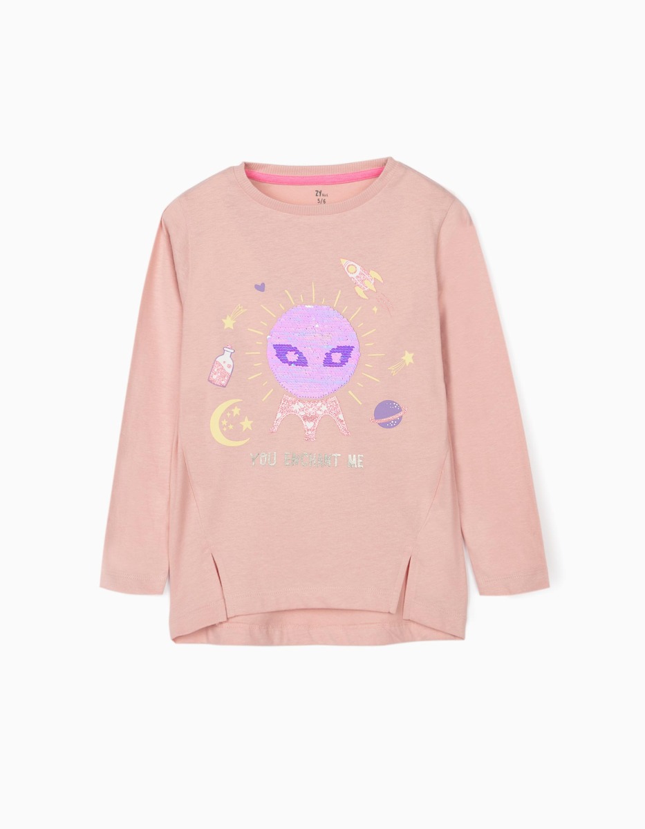 Tricou cu maneca lunga si imprimeu Zippy You Enchant Me
