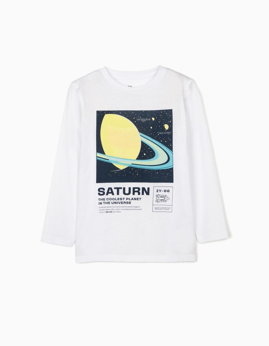 Tricou cu maneca lunga si imprimeu zippy saturn