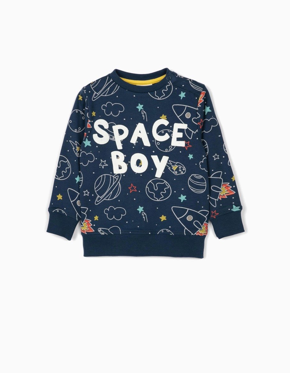 Bluza cu maneca lunga si imprimeu Zippy Space Boy noriel.ro imagine 2022