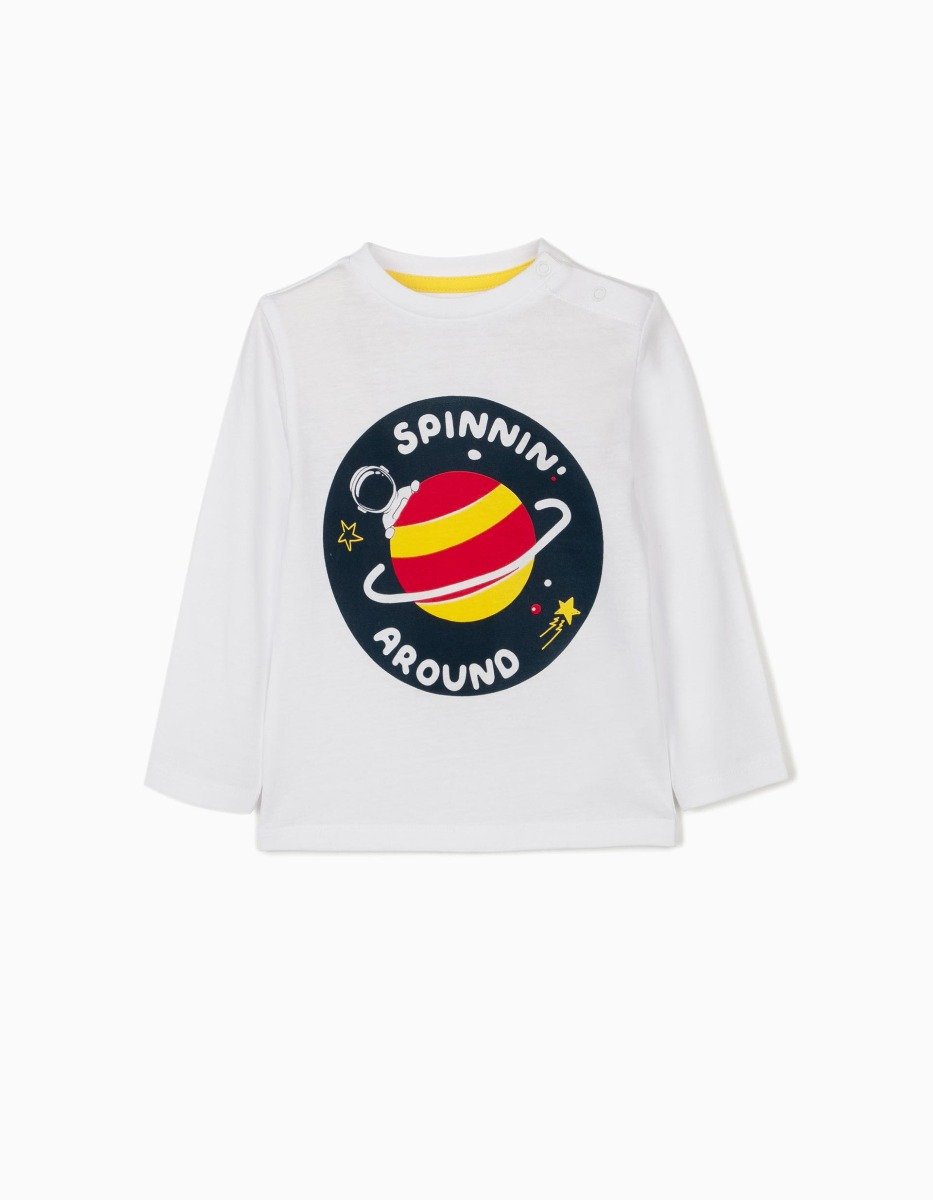 Tricou cu maneca lunga si imprimeu zippy spinnin around
