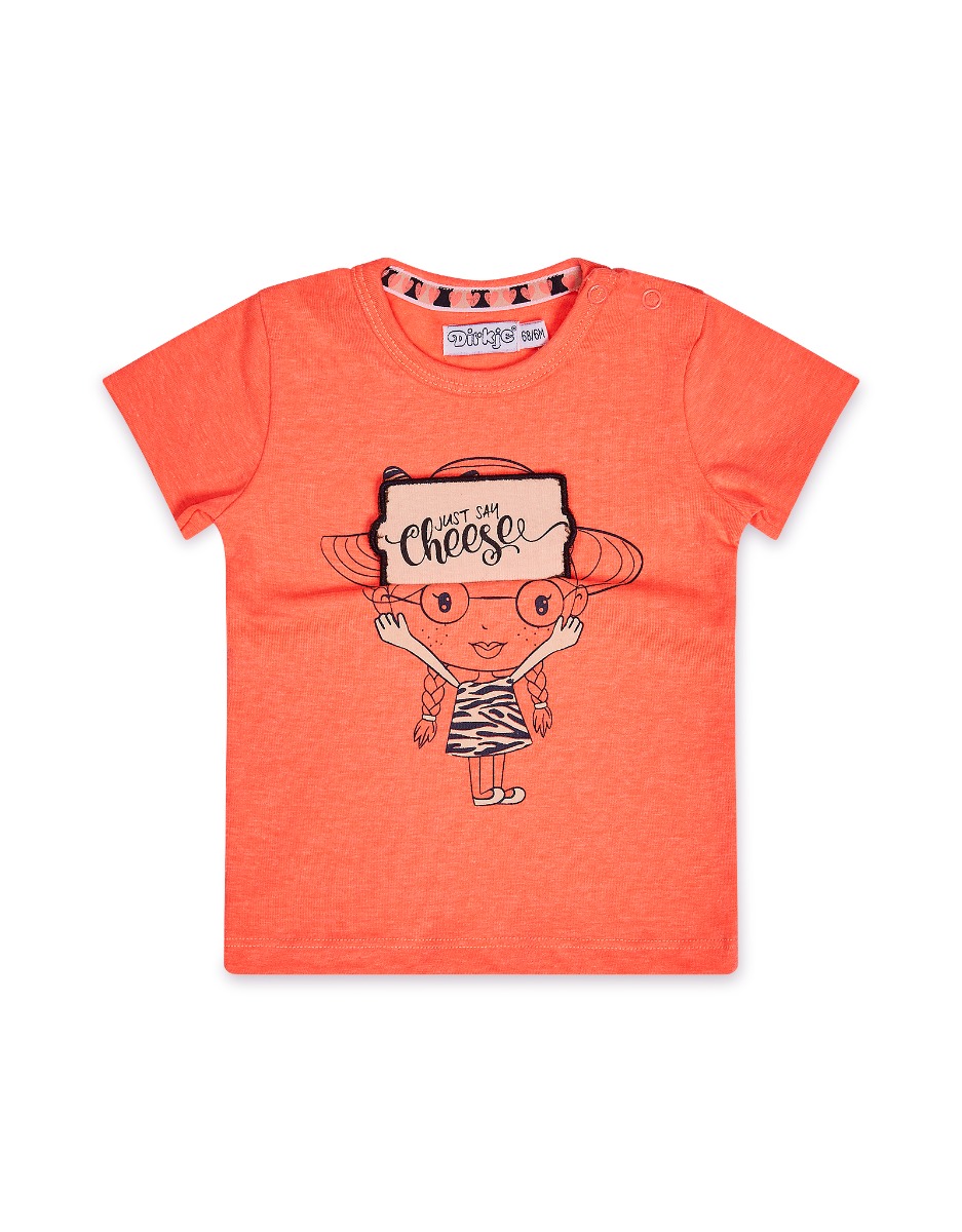 Tricou cu maneca scurta si imprimeu Dirkje Cheese Cheese