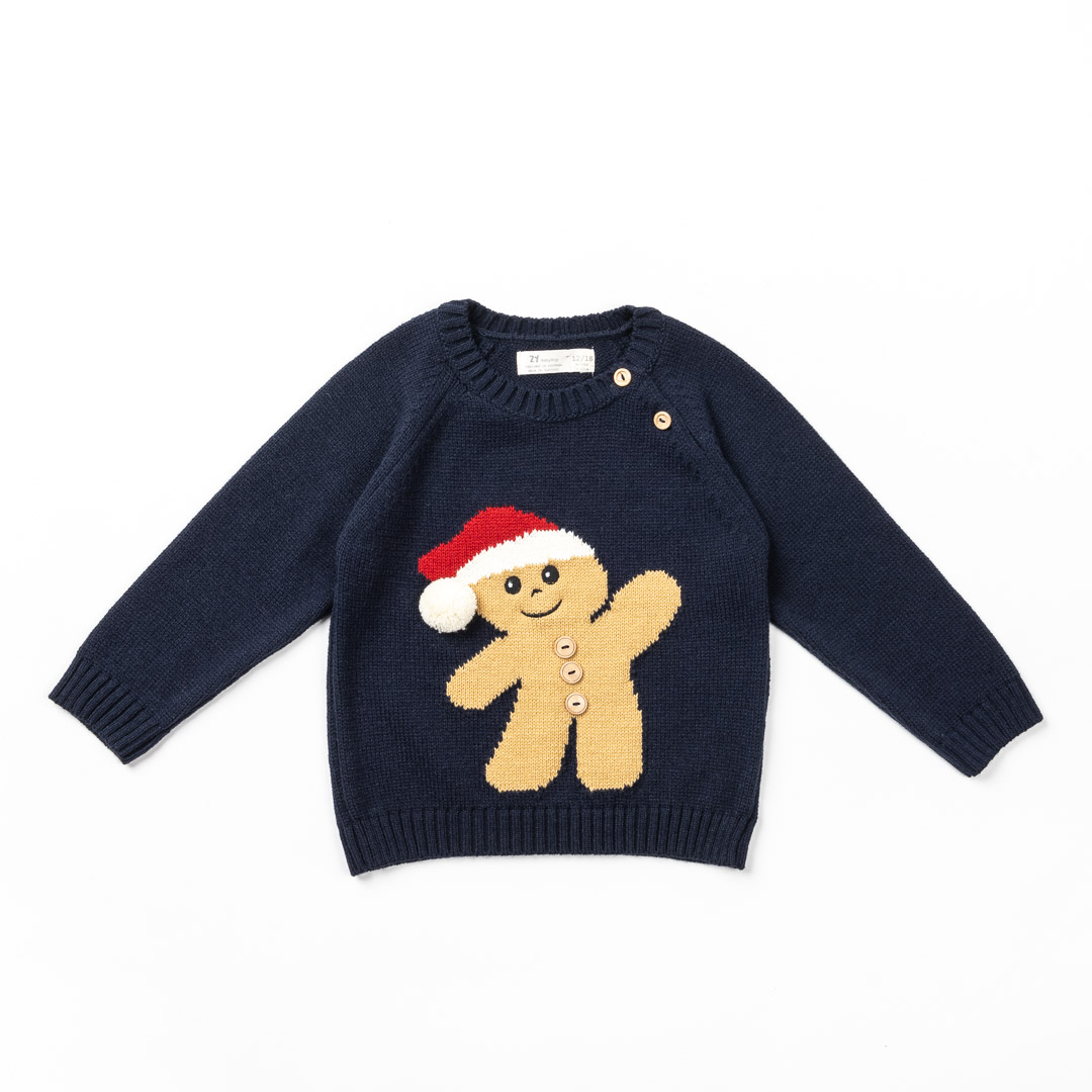 Pulover crosetat, Zippy, cu imprimeu de Craciun Craciun