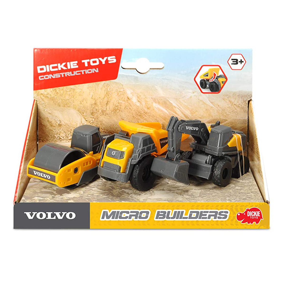 Set 3 utilaje de constructie Volvo Construction, Dickie Dickie Toys imagine 2022