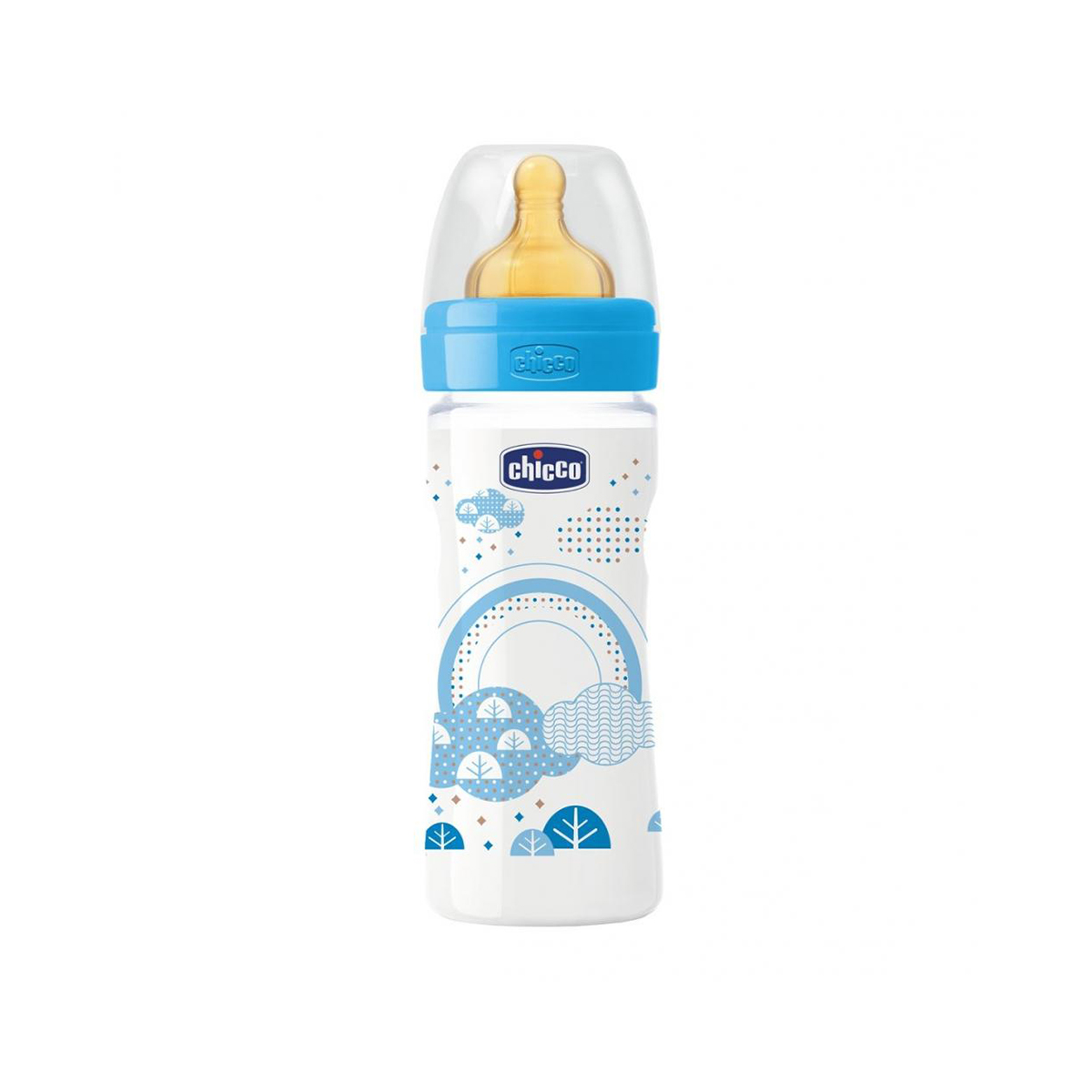 Biberon Wellbeing PP Chicco, 250 ml, 2 luni +, Albastru