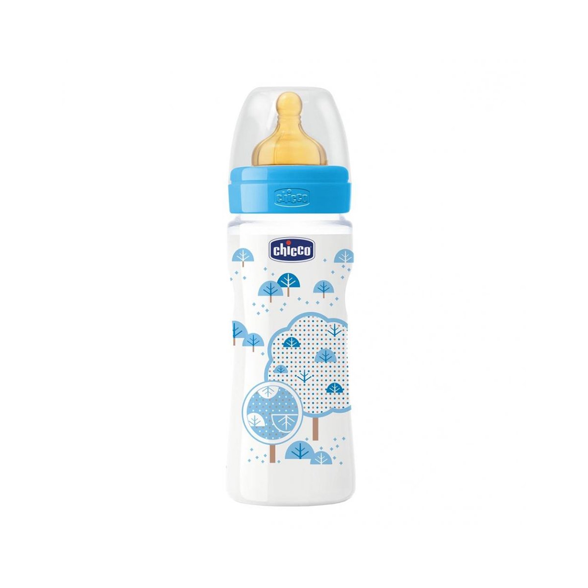Biberon wellbeing chicco, 330 ml, 4 luni +, albastru
