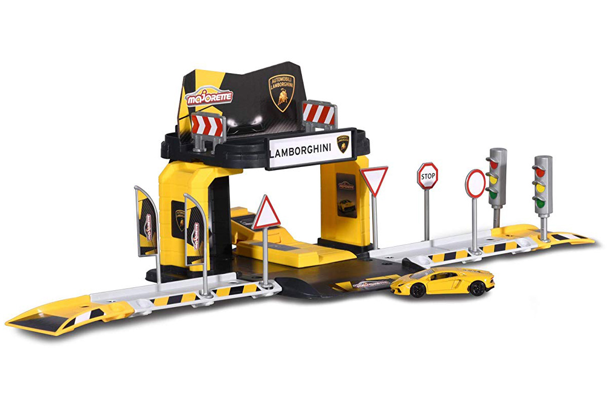 Set garaj de lucru cu masinuta Majorette Creatix Lamborghini - Showroom