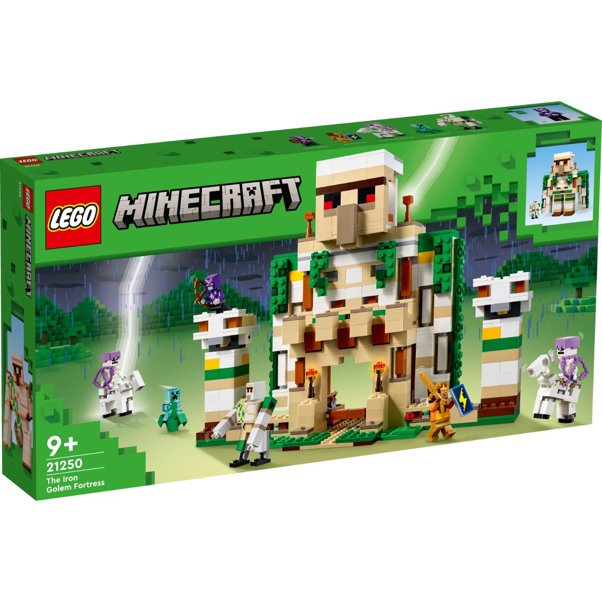LEGO® Minecraft – Fortareata Golemul de fier (21250) (21250) imagine noua responsabilitatesociala.ro