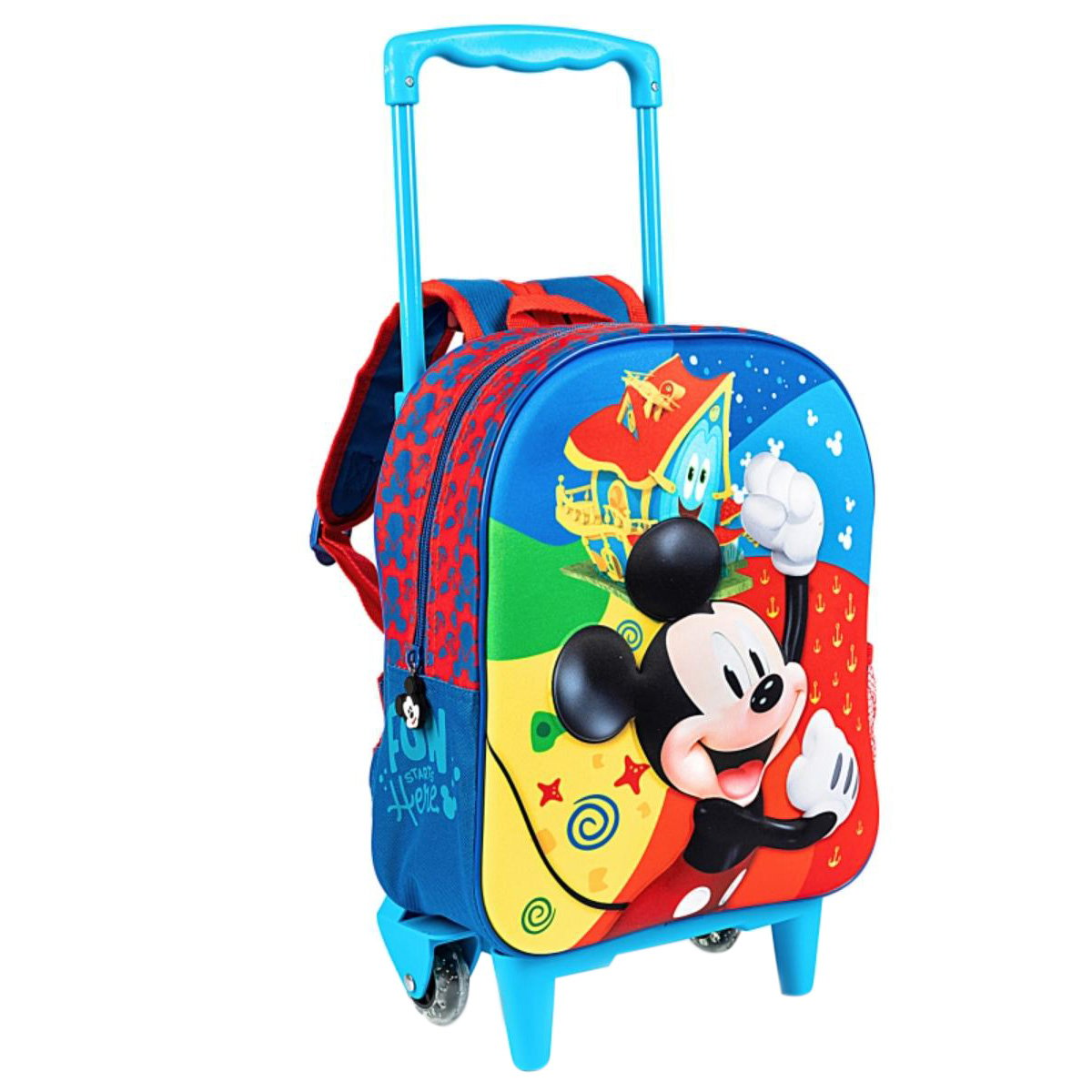 Ghiozdan tip troller, Disney Mickey Mouse, 3D