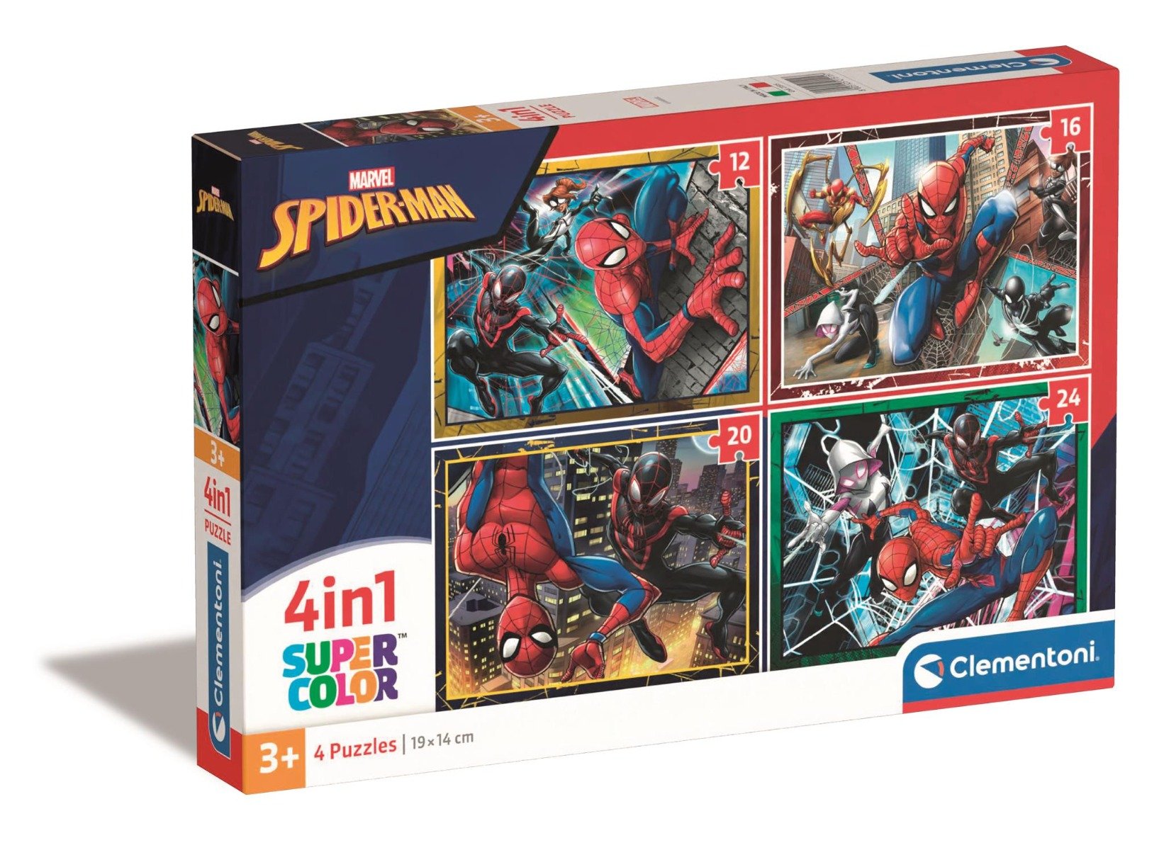 Puzzle 4 in 1 Clementoni Spiderman, 12-16-20-24 piese