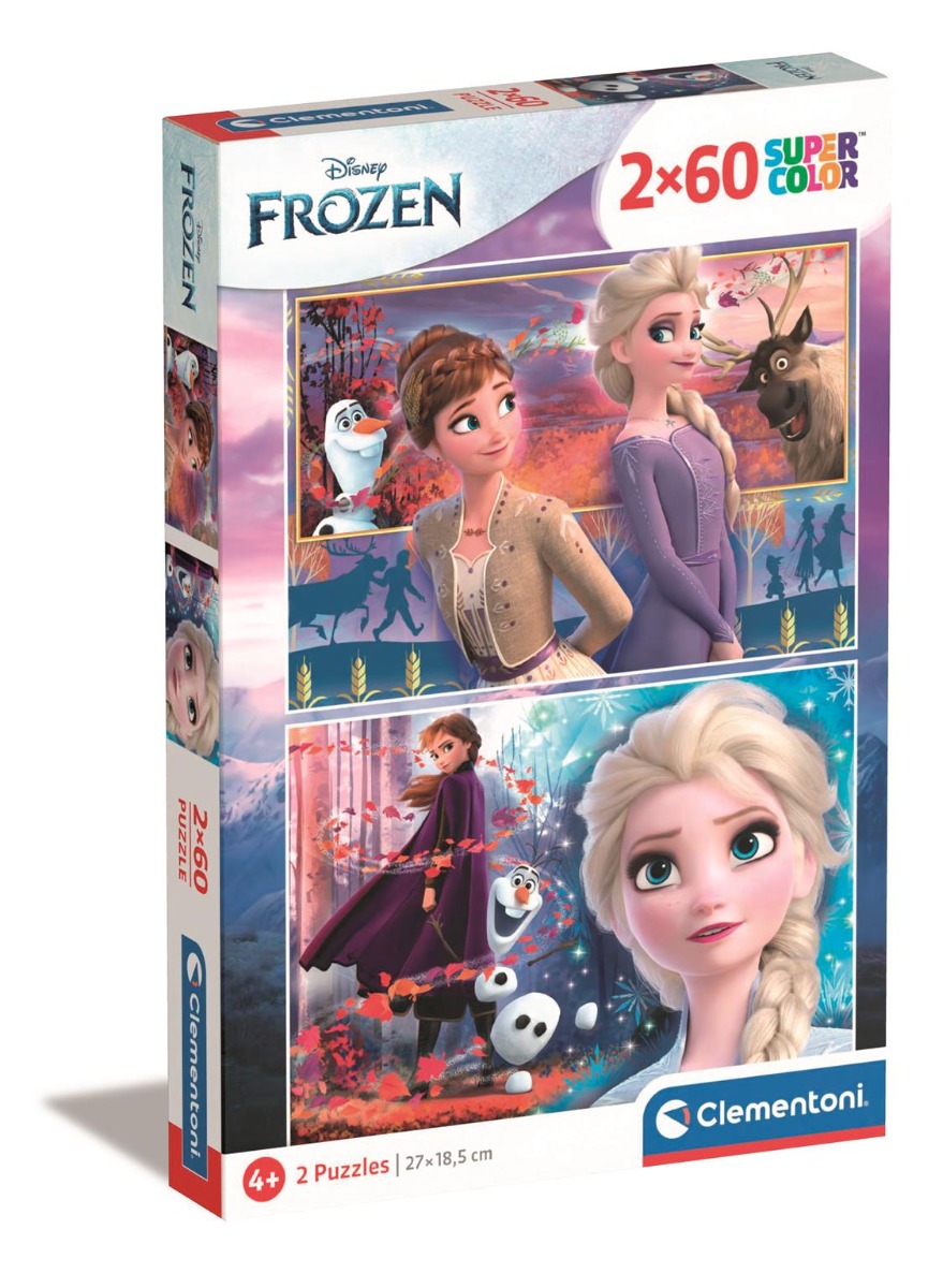 Poze Puzzle Clementoni Disney Frozen, 2 x 60 piese