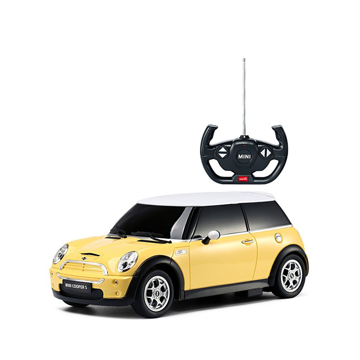 Masina cu telecomanda rastar mini cooper s, 1:14, galben
