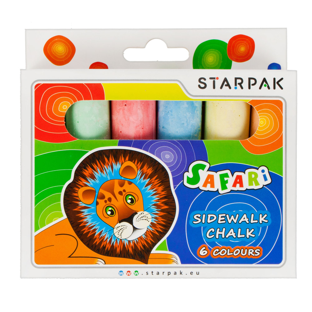 Set creta colorata pentru asfalt starpak, 6 culori