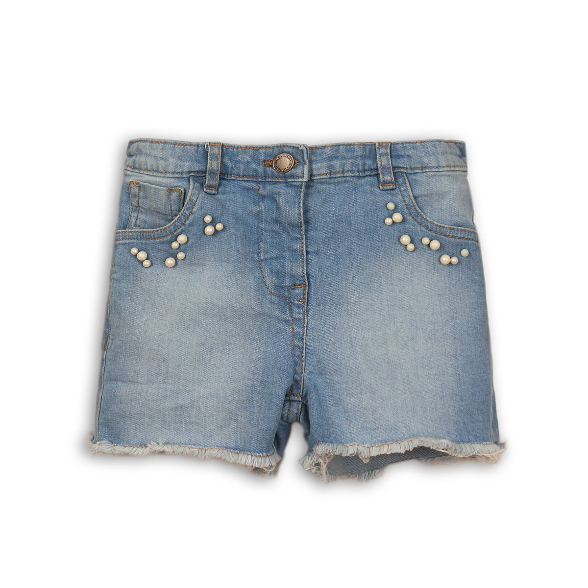 Pantaloni scurti inchidere cu fermoar si detalii de perle, Minoti Funhouse
