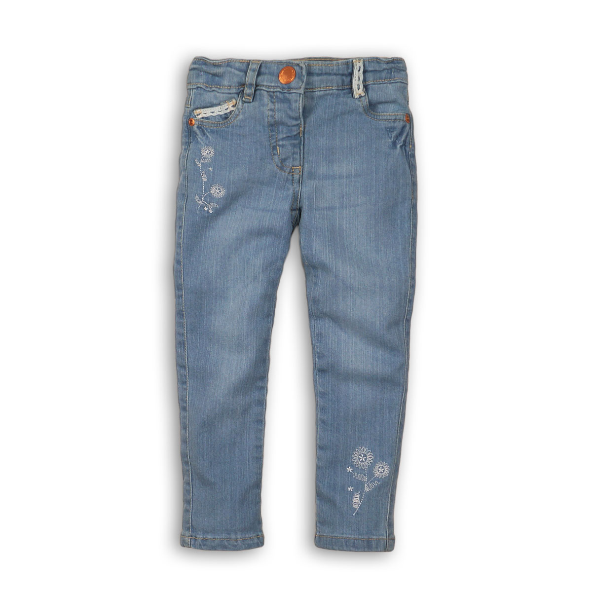 Pantaloni denim cu detaliu crosetat, Minoti Funhouse