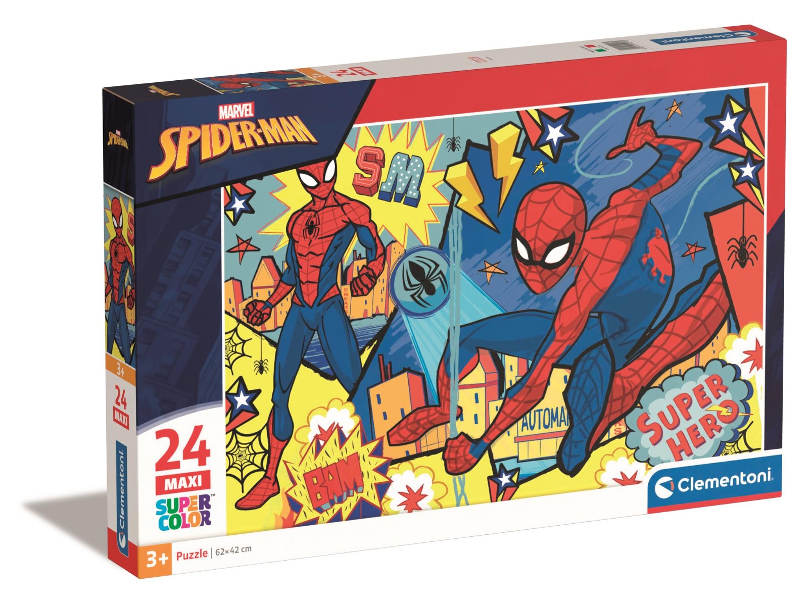 Puzzle Clementoni Maxi, Spiderman, 24 piese Clementoni imagine 2022 protejamcopilaria.ro