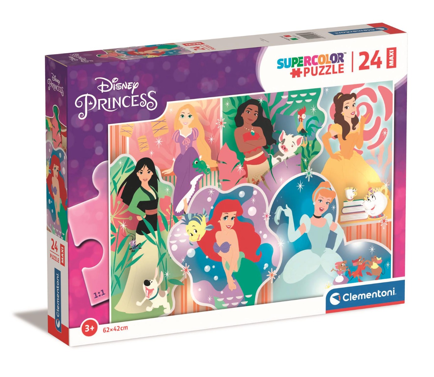 Puzzle Clementoni Maxi, Disney Princess, 24 piese Clementoni imagine 2022 protejamcopilaria.ro