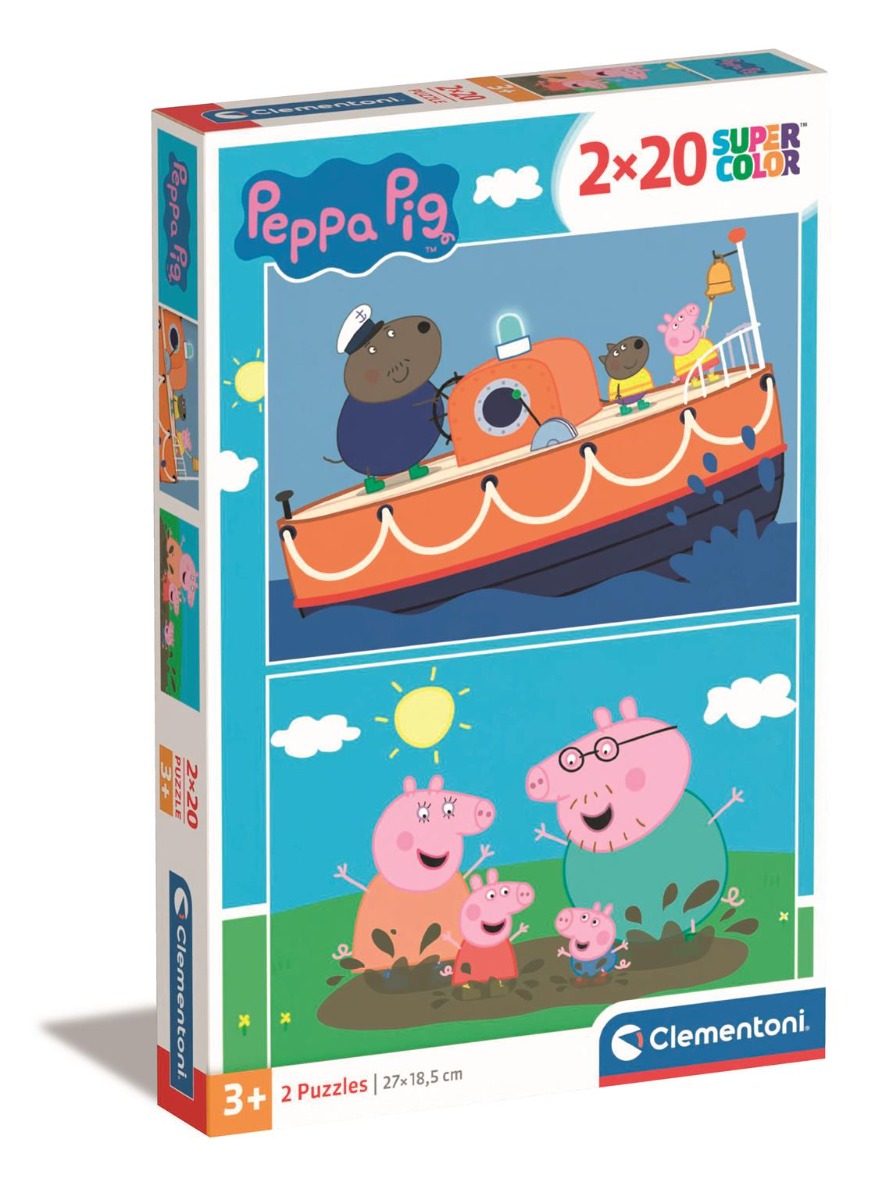 Puzzle Clementoni Peppa Pig, 2 x 20 piese Clementoni imagine 2022 protejamcopilaria.ro