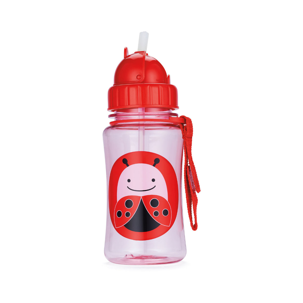 Sticluta cu pai zoo skip hop, 355 ml, buburuza