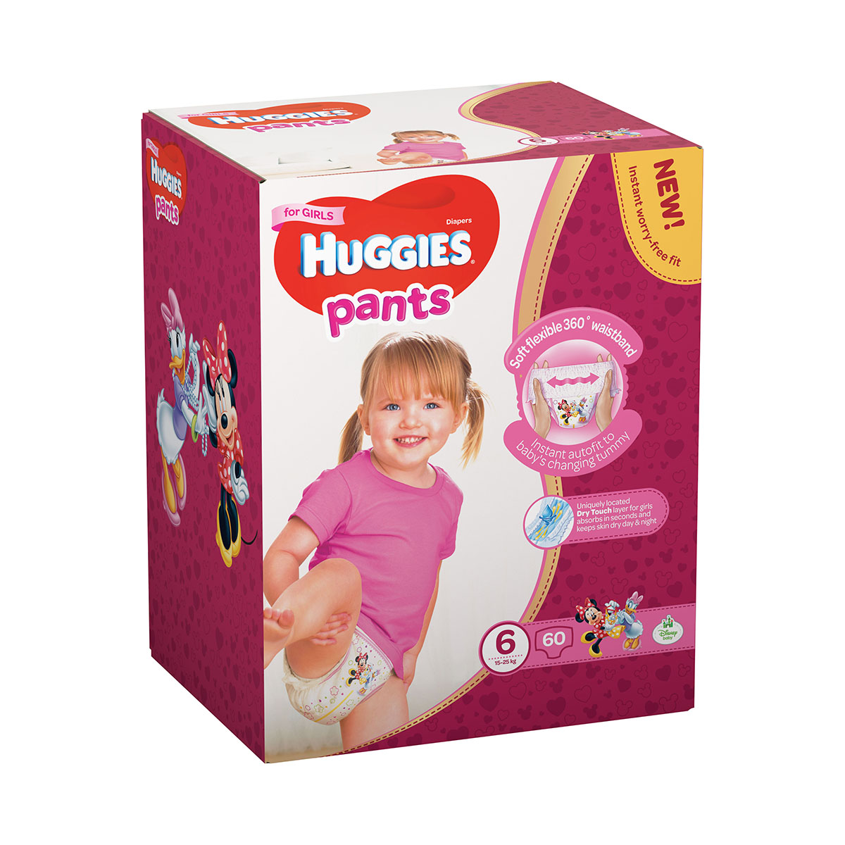 Scutece Huggies Pants Box Girls, Nr 6, 15 - 25 Kg, 60 buc
