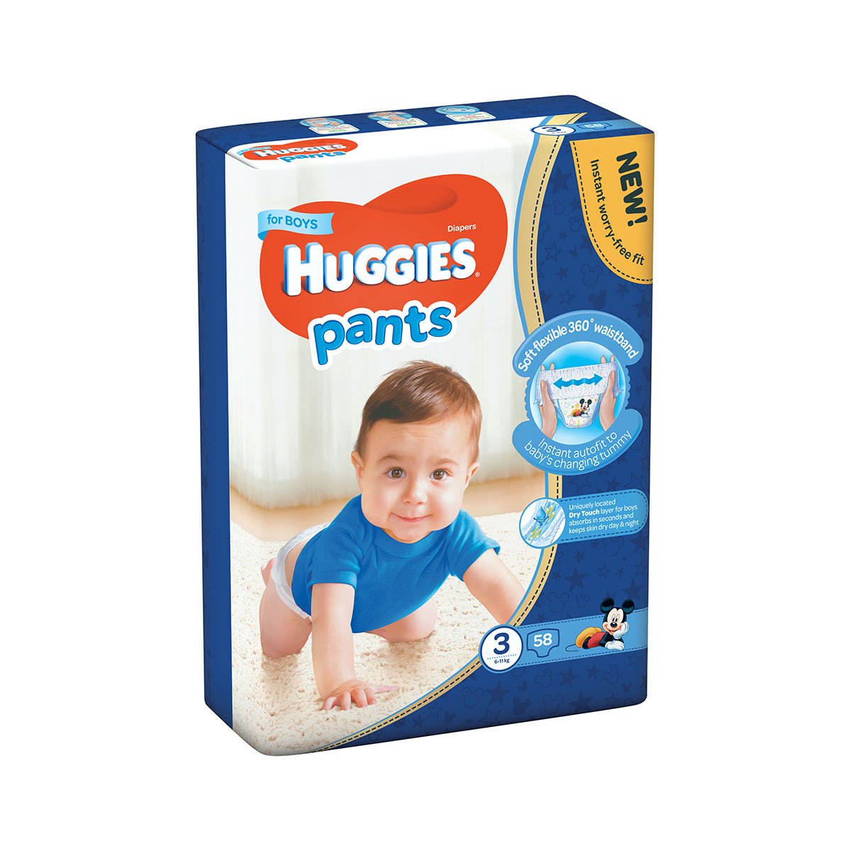 Scutece Huggies Mega Pants Boys, Nr 3, 6 - 11 Kg, 58 buc