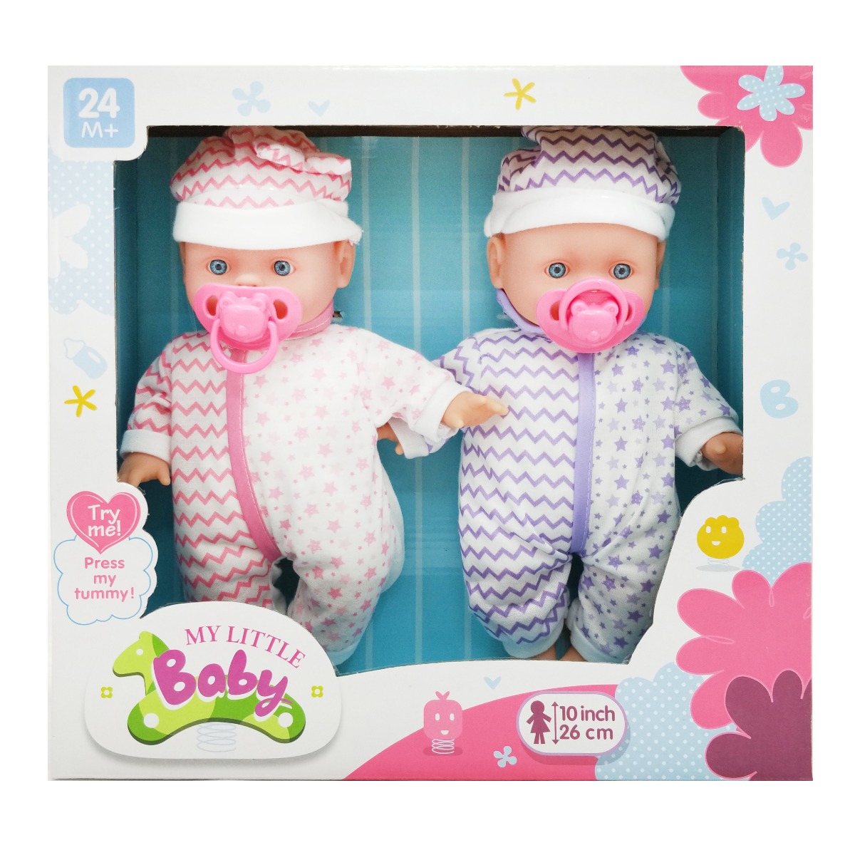 Papusi bebelusi gemeni my little baby, 26 cm