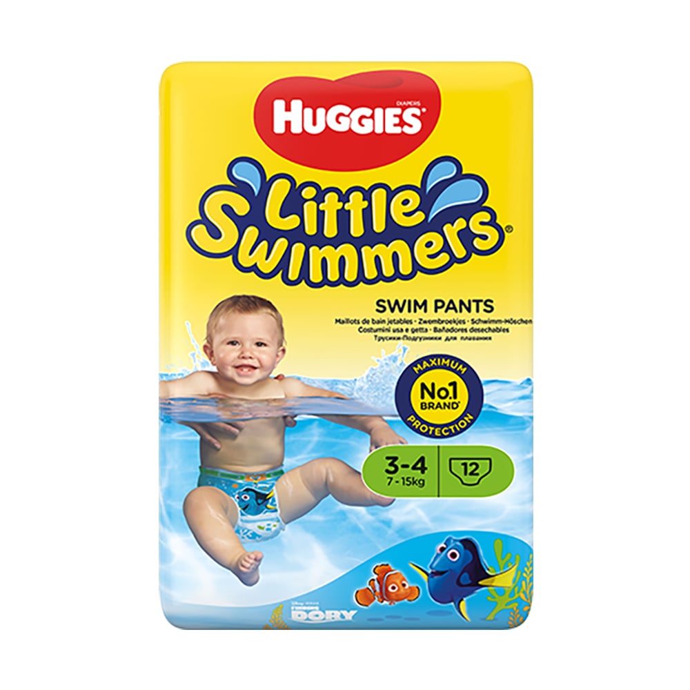 Scutece Huggies Little Swimmers, Nr 3-4, 7 – 15 Kg, 12 buc (3-4 imagine 2022 protejamcopilaria.ro