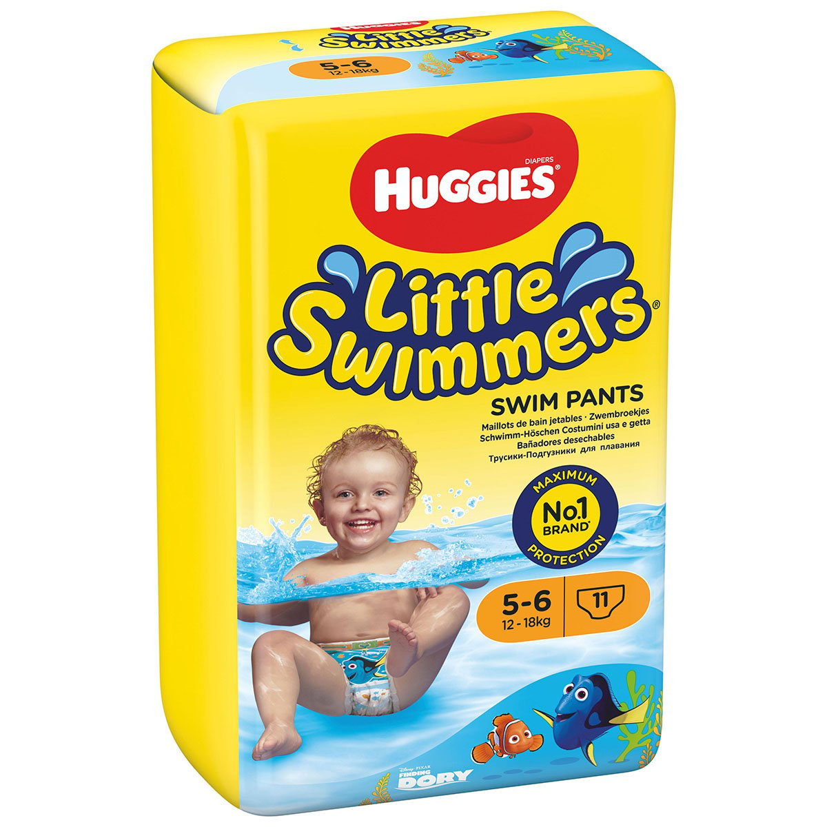 Scutece Huggies Little Swimmers, Nr 5-6, 12 – 18 Kg, 11 buc (5-6 imagine 2022 protejamcopilaria.ro