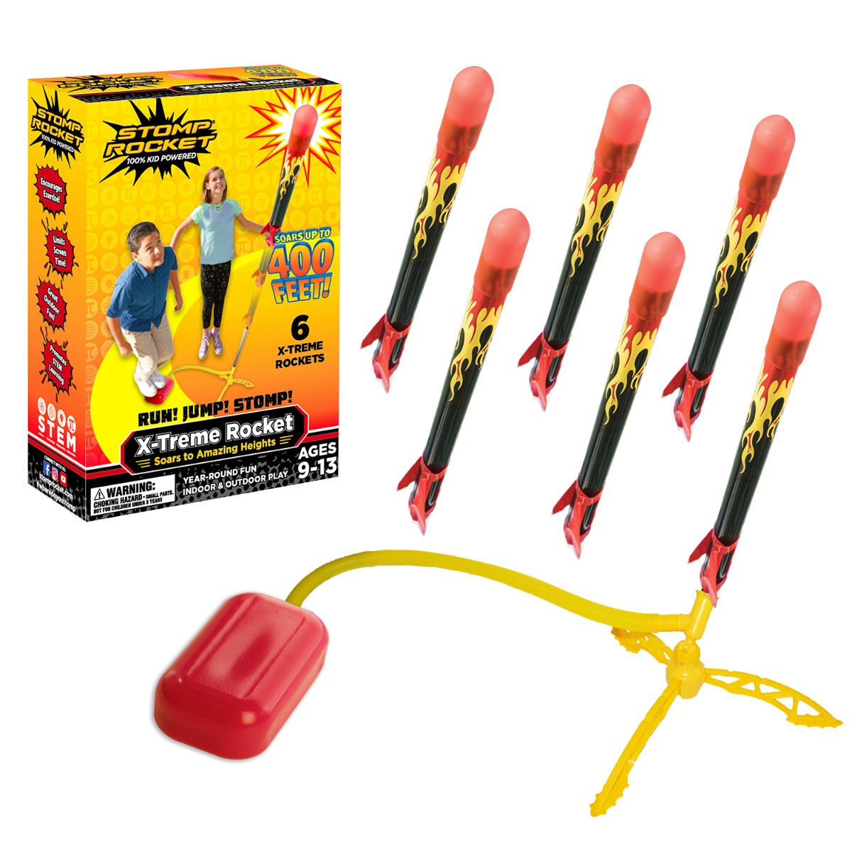 Set 6 rachete si pompa de aer stomp rocket x-treme