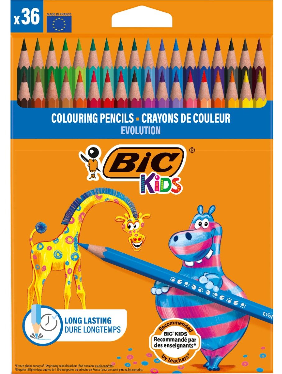 Set creioane colorate Evolution Bic, P36