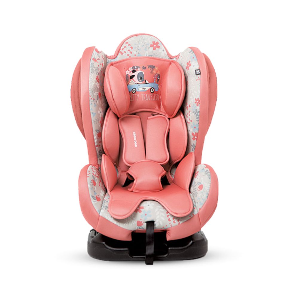 Scaun auto kikka boo bon voyage, pink flowers (0-25 kg)